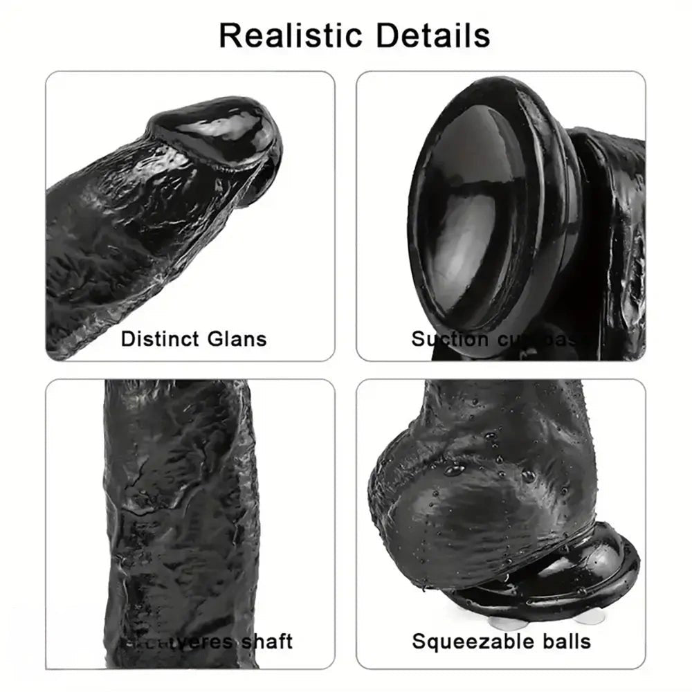 Realistic pvc dildo with suction cup base, photo 14
