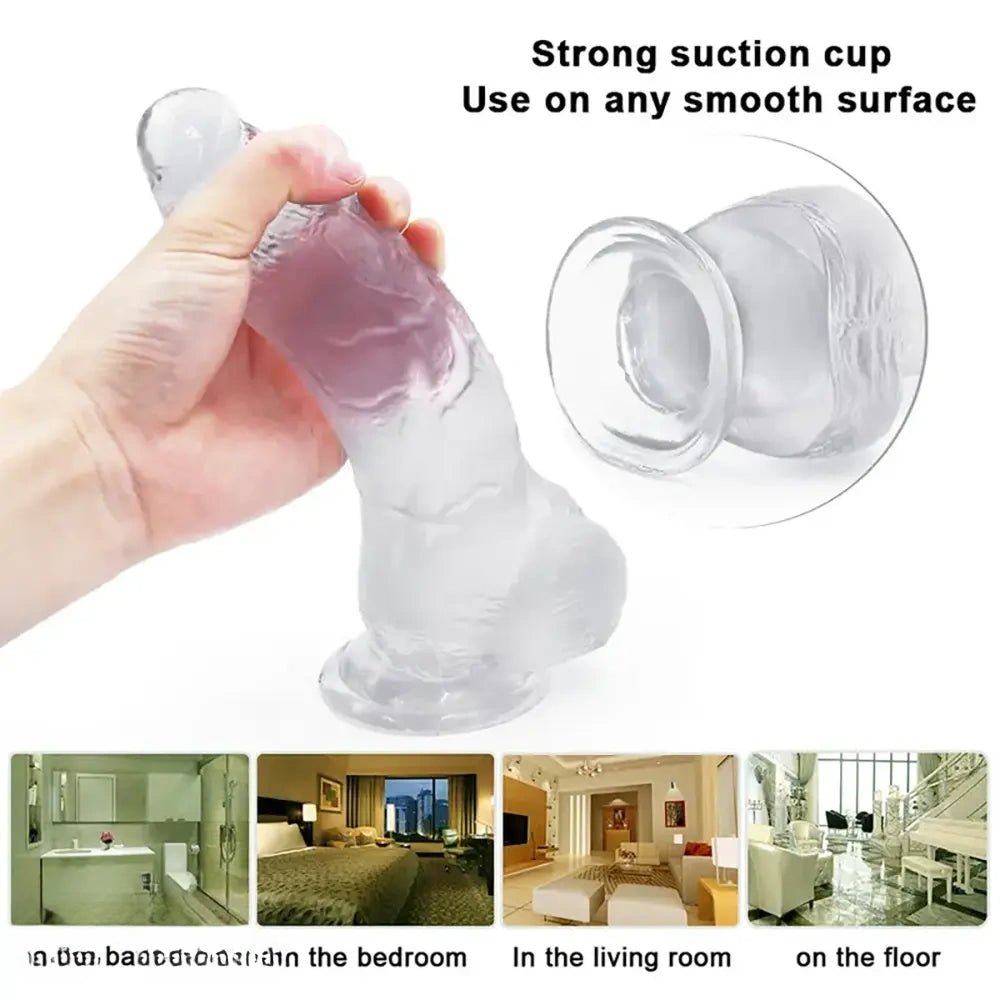 Realistic pvc dildo with suction cup base, photo 9