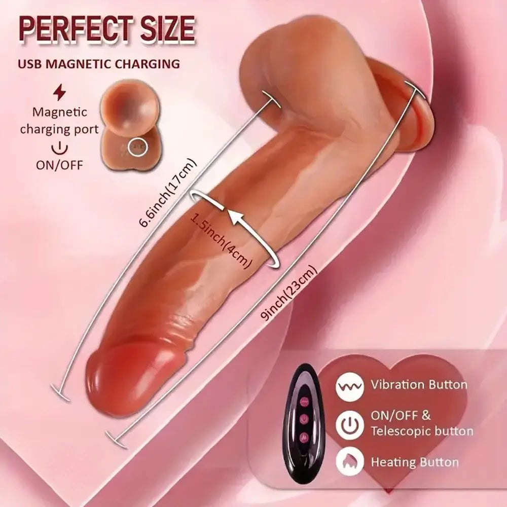 Dual-tone vibrating thrusting dildo, photo 4