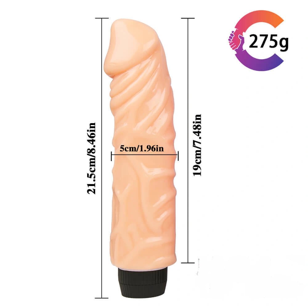 Flesh multi-mode vibrating realistic dildo