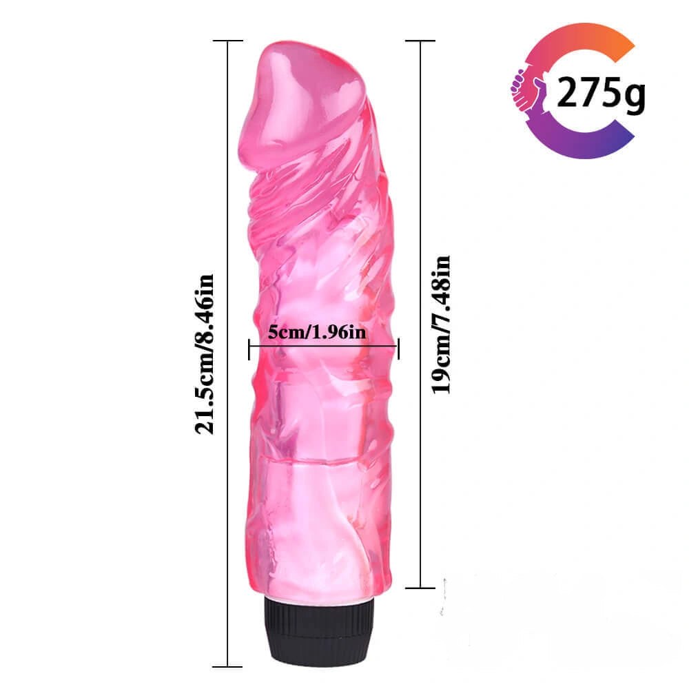 Pink multi-mode vibrating realistic dildo