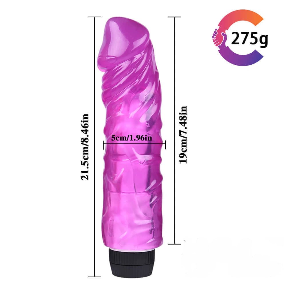 Purple multi-mode vibrating realistic dildo