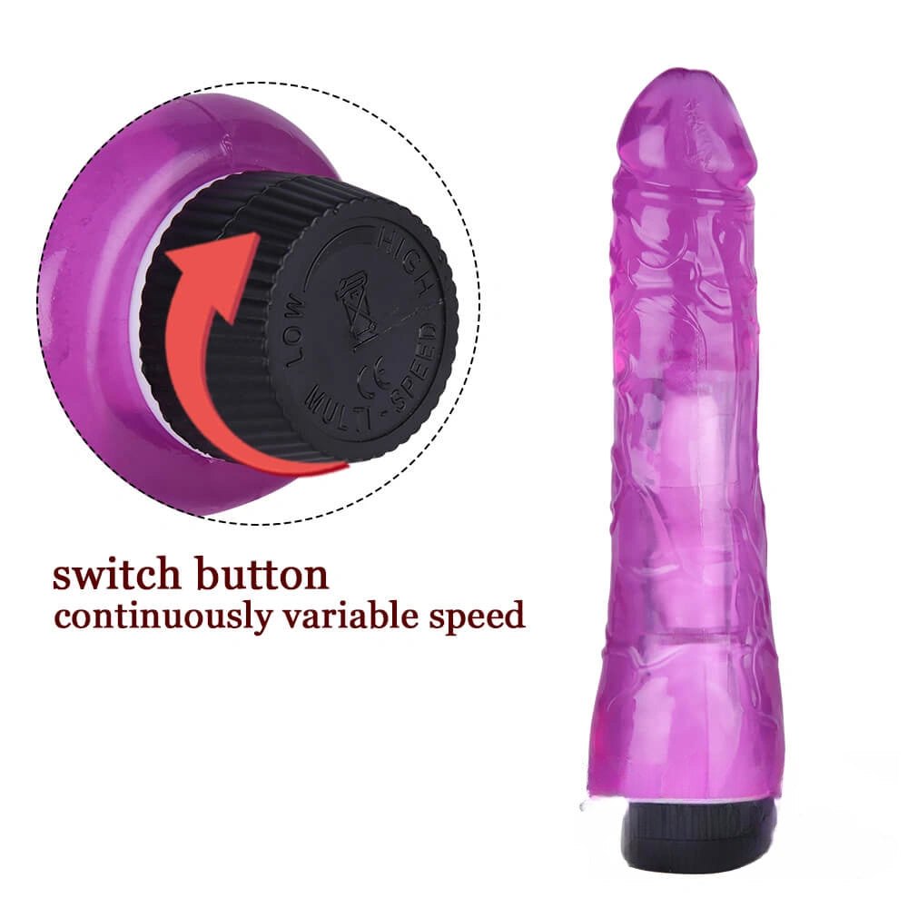 Multi-mode vibrating realistic dildo, photo 11