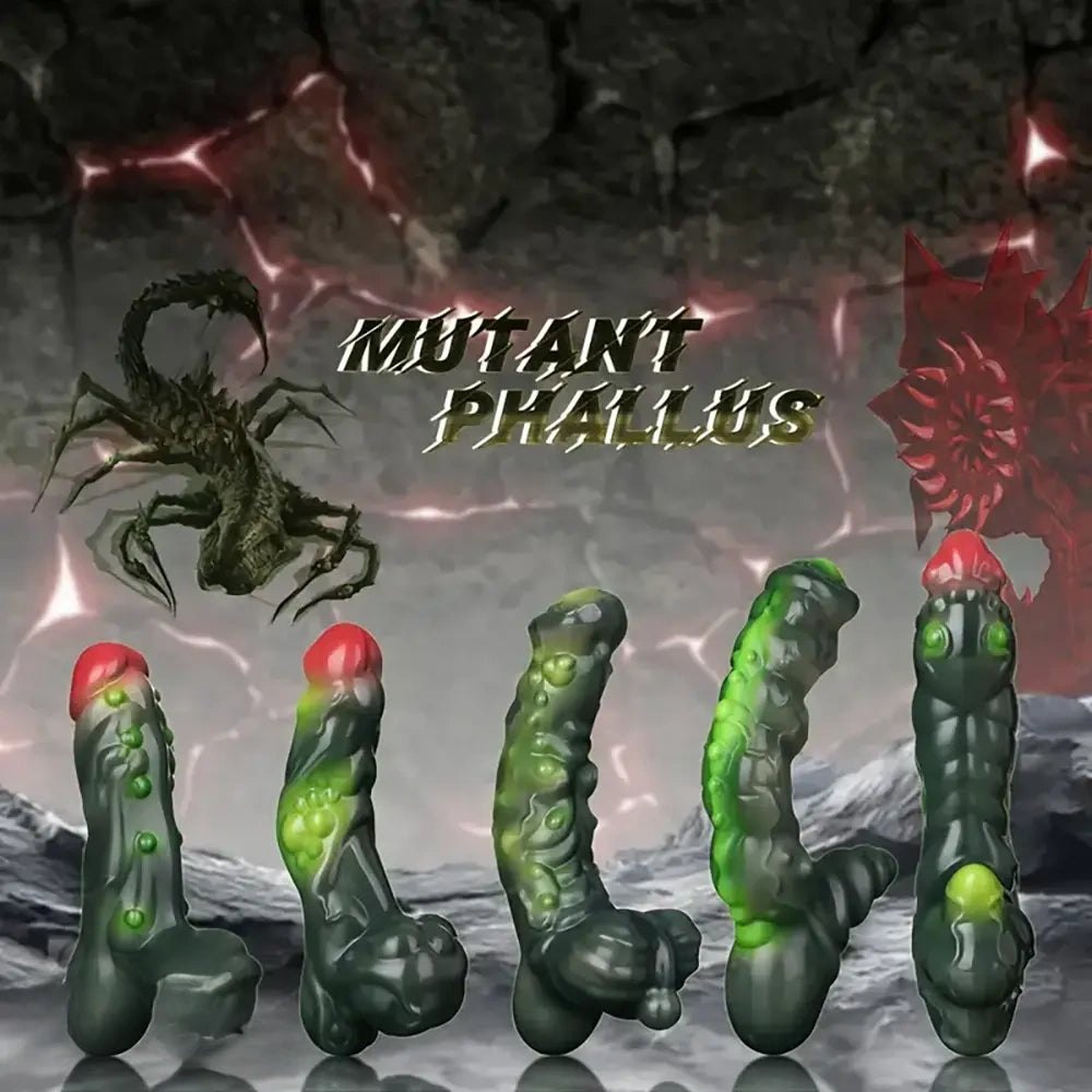 Mixed color silicone fantasy monster dildo, photo 1