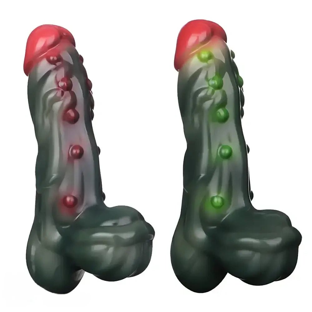 Mixed color silicone fantasy monster dildo, photo 11
