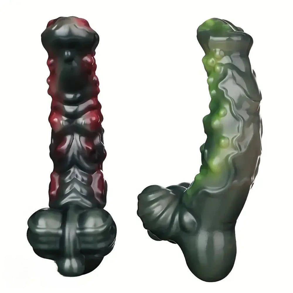 Mixed color silicone fantasy monster dildo, photo 15