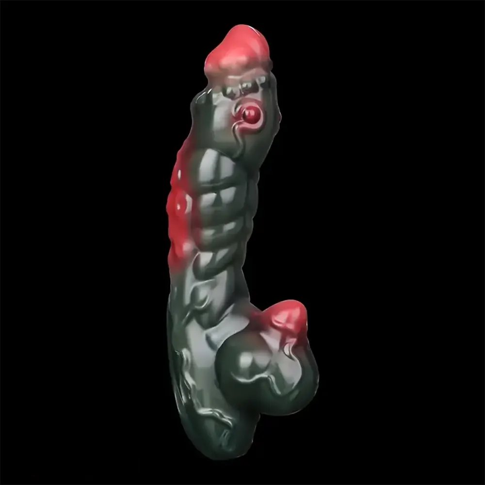 Mixed color silicone fantasy monster dildo, photo 16