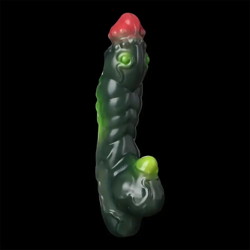 Mixed color silicone fantasy monster dildo, photo 2