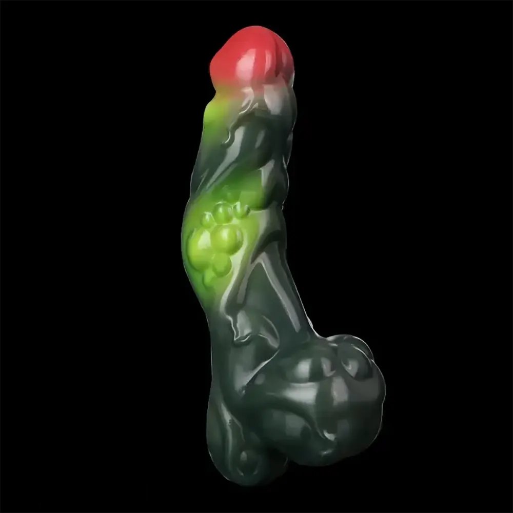 Mixed color silicone fantasy monster dildo, photo 9