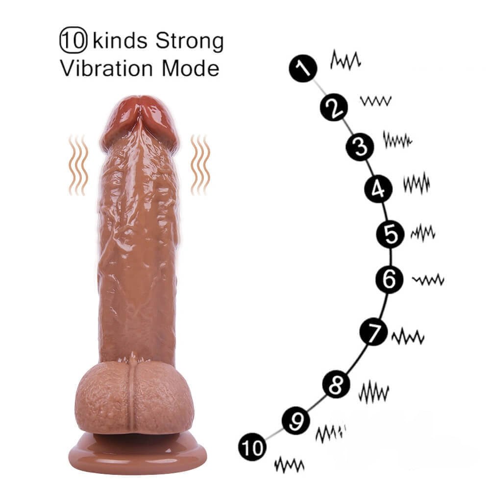 Pvc multi speed vibrating dildo, photo 4