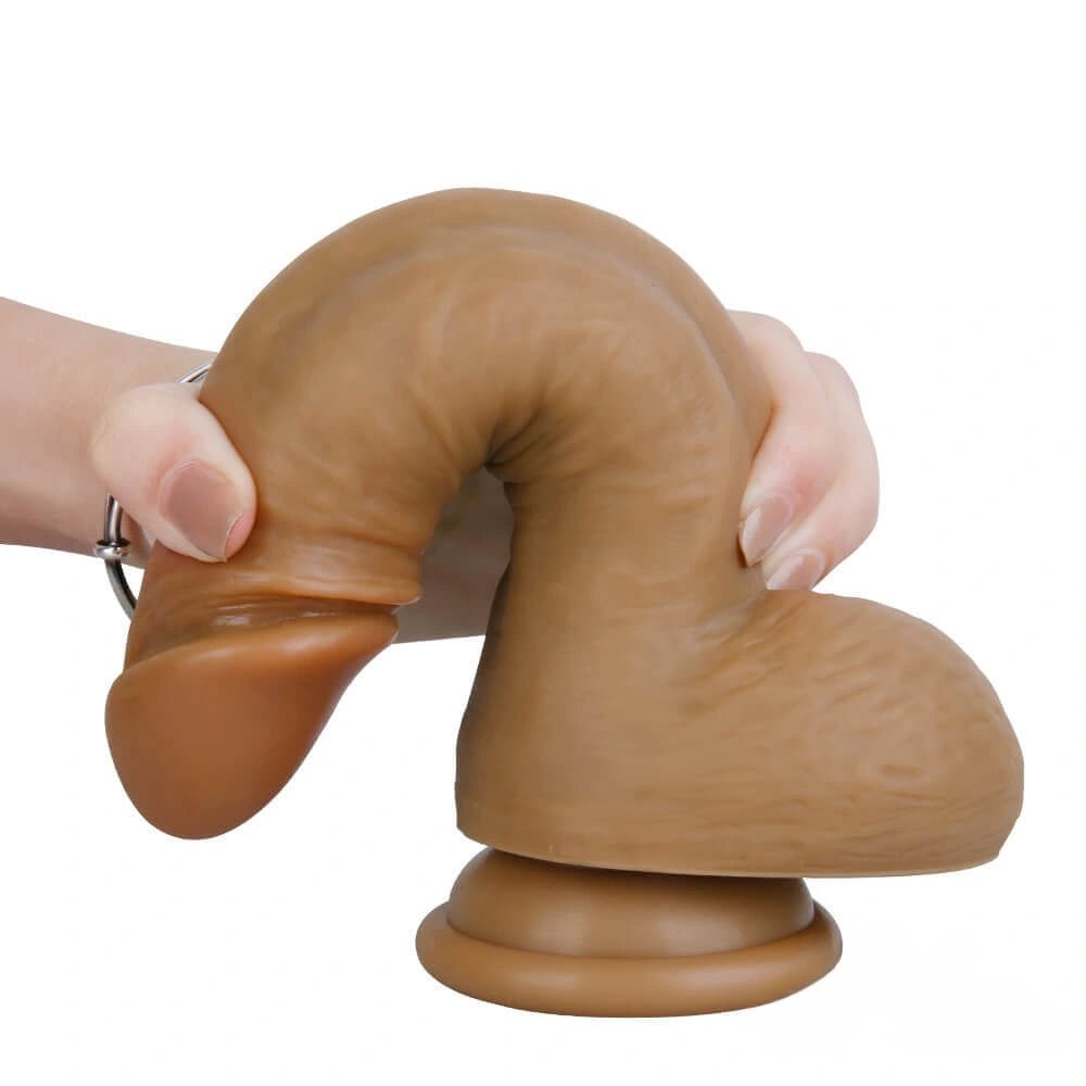 Realistic silicone dildo with suction cup base, photo 6
