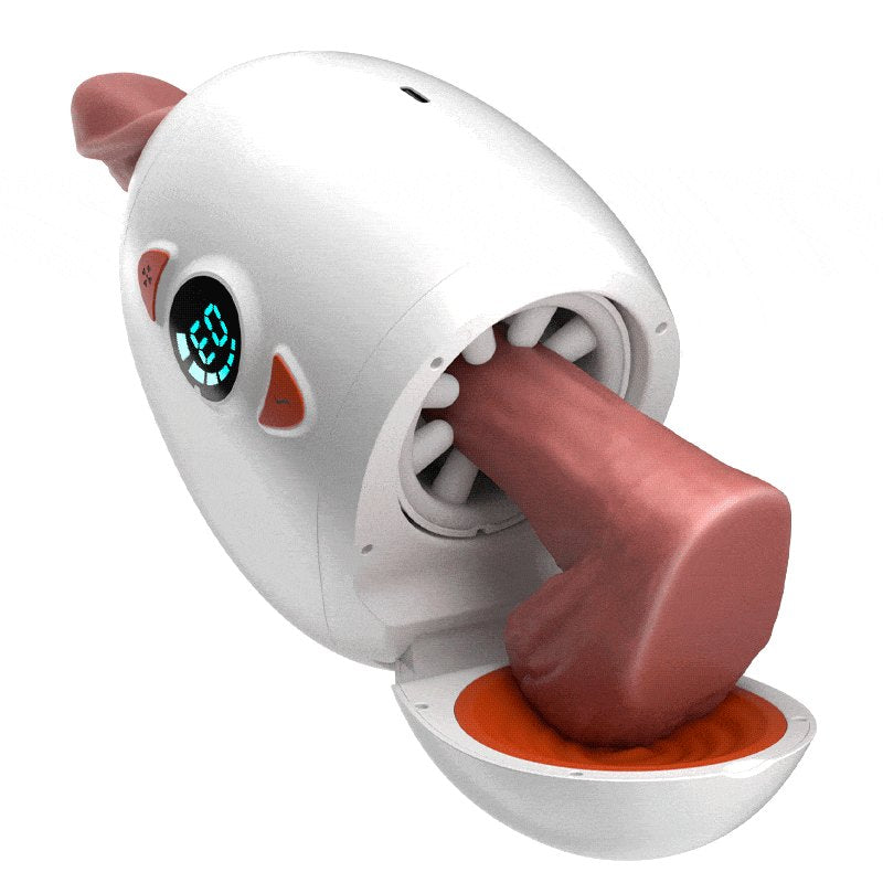 White multi-zone rotating male masturbator, photo 1