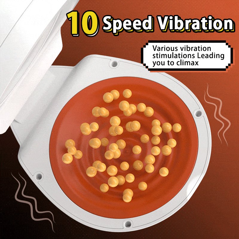White multi-zone rotating male masturbator, photo 4