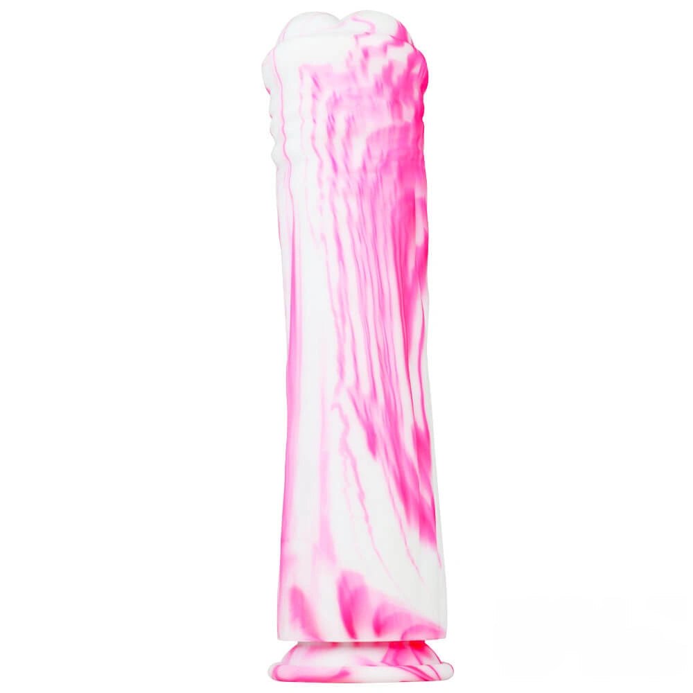 #2 multicolor marbled liquid silicone animal-style dildo