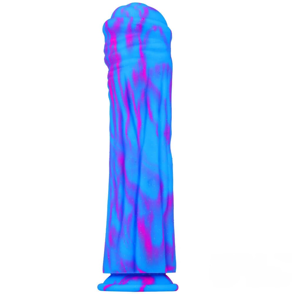 #3 multicolor marbled liquid silicone animal-style dildo