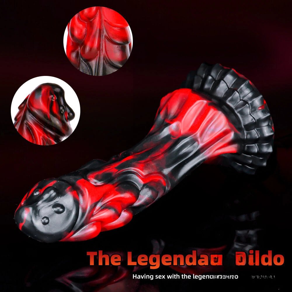 Multicolor liquid silicone dragon dildo, photo 4