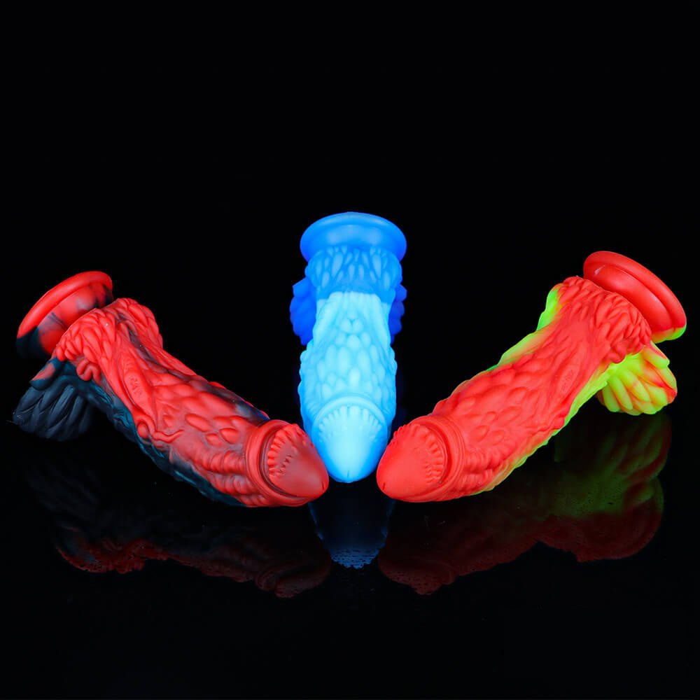 Multicolor dragon fantasy dildo, photo 12