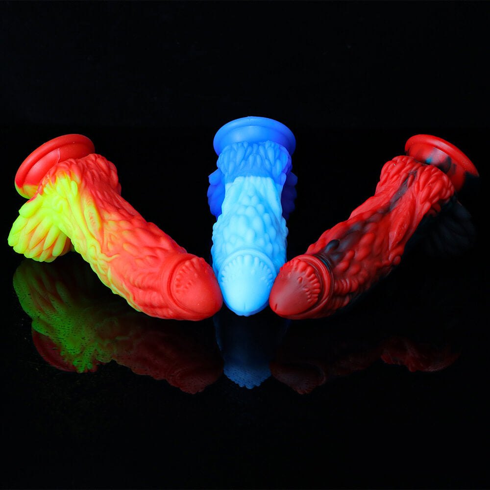 Multicolor dragon fantasy dildo, photo 2