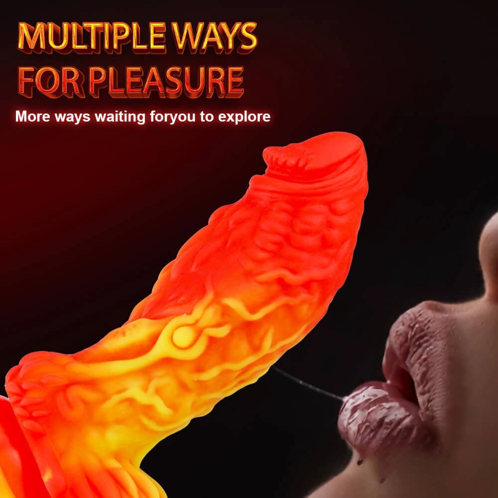 Multicolor dragon fantasy dildo, photo 3