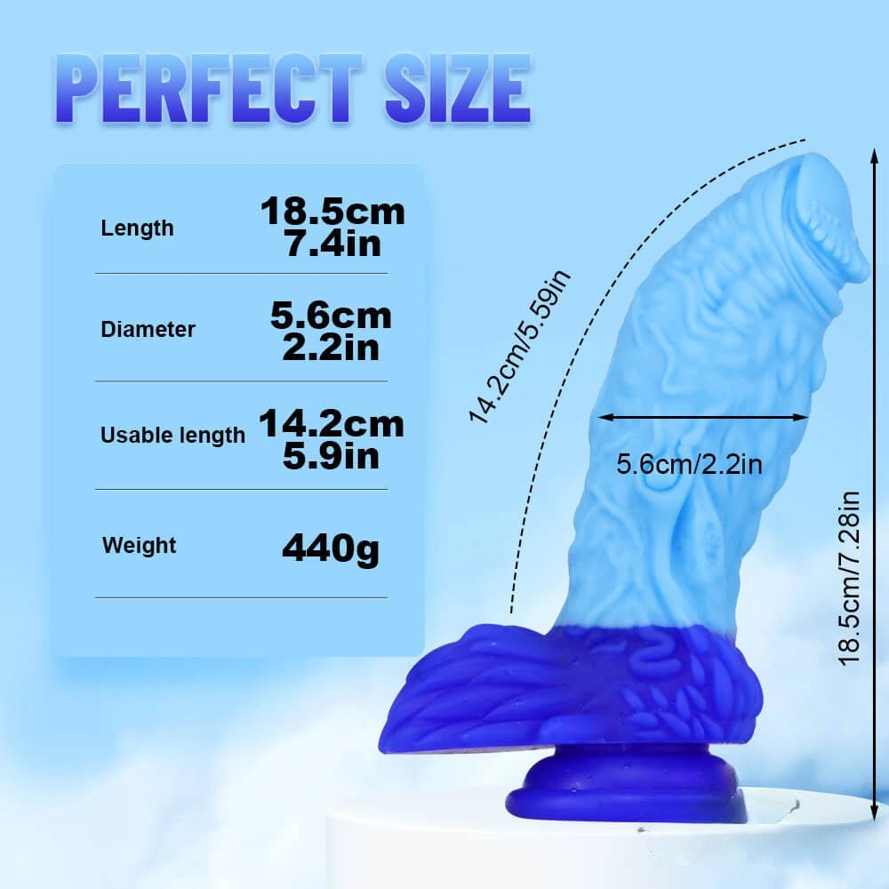 Multicolor dragon fantasy dildo, photo 4