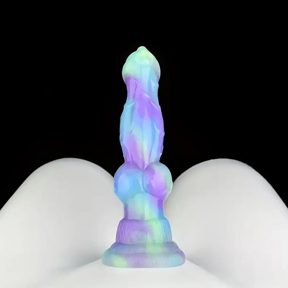 Multicolor silicone knot dildo, photo 12