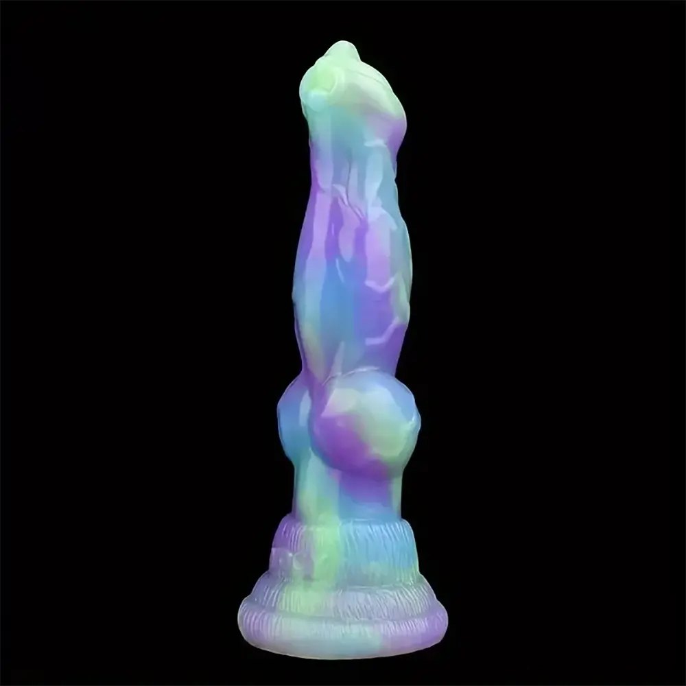 Multicolor silicone knot dildo, photo 2