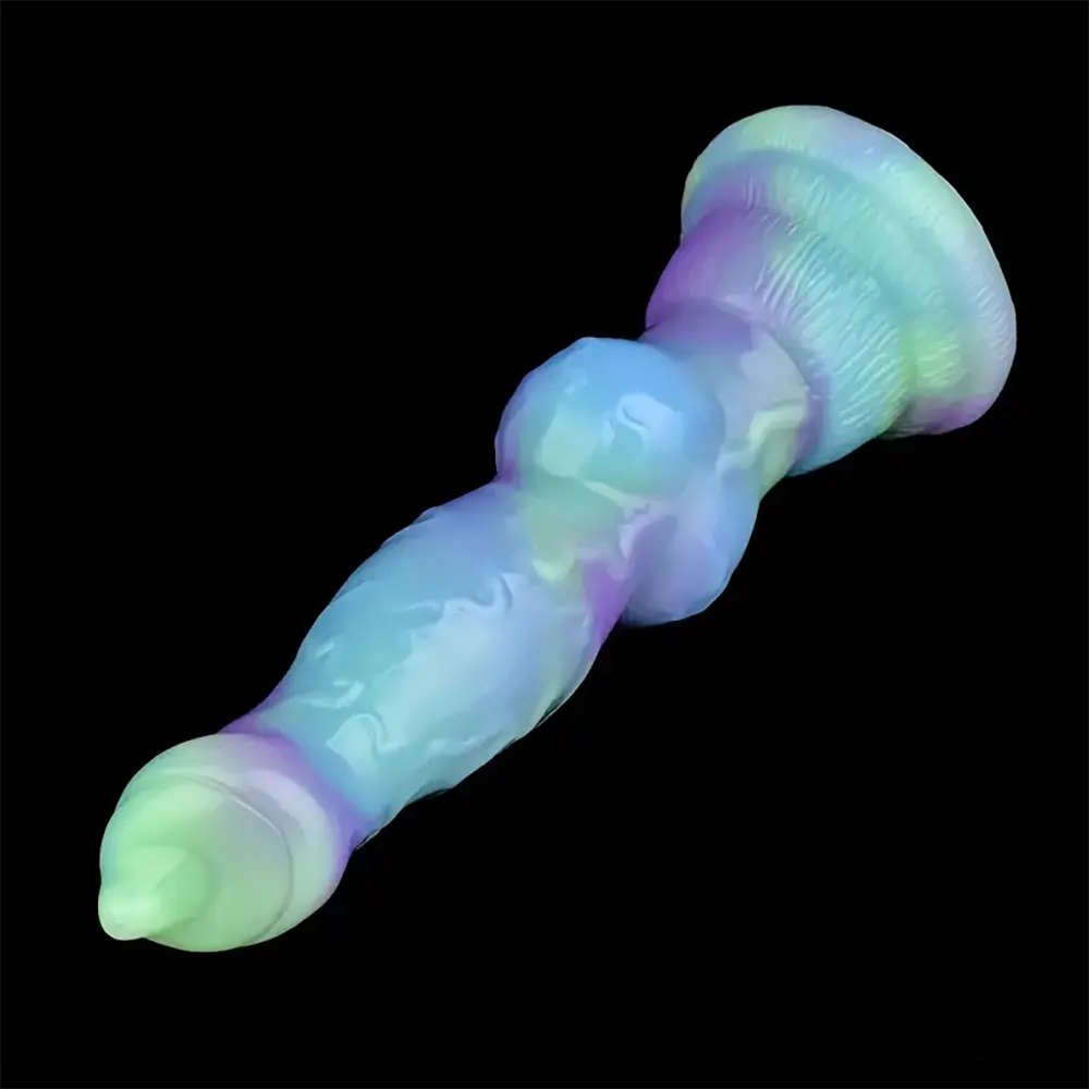 Multicolor silicone knot dildo, photo 3