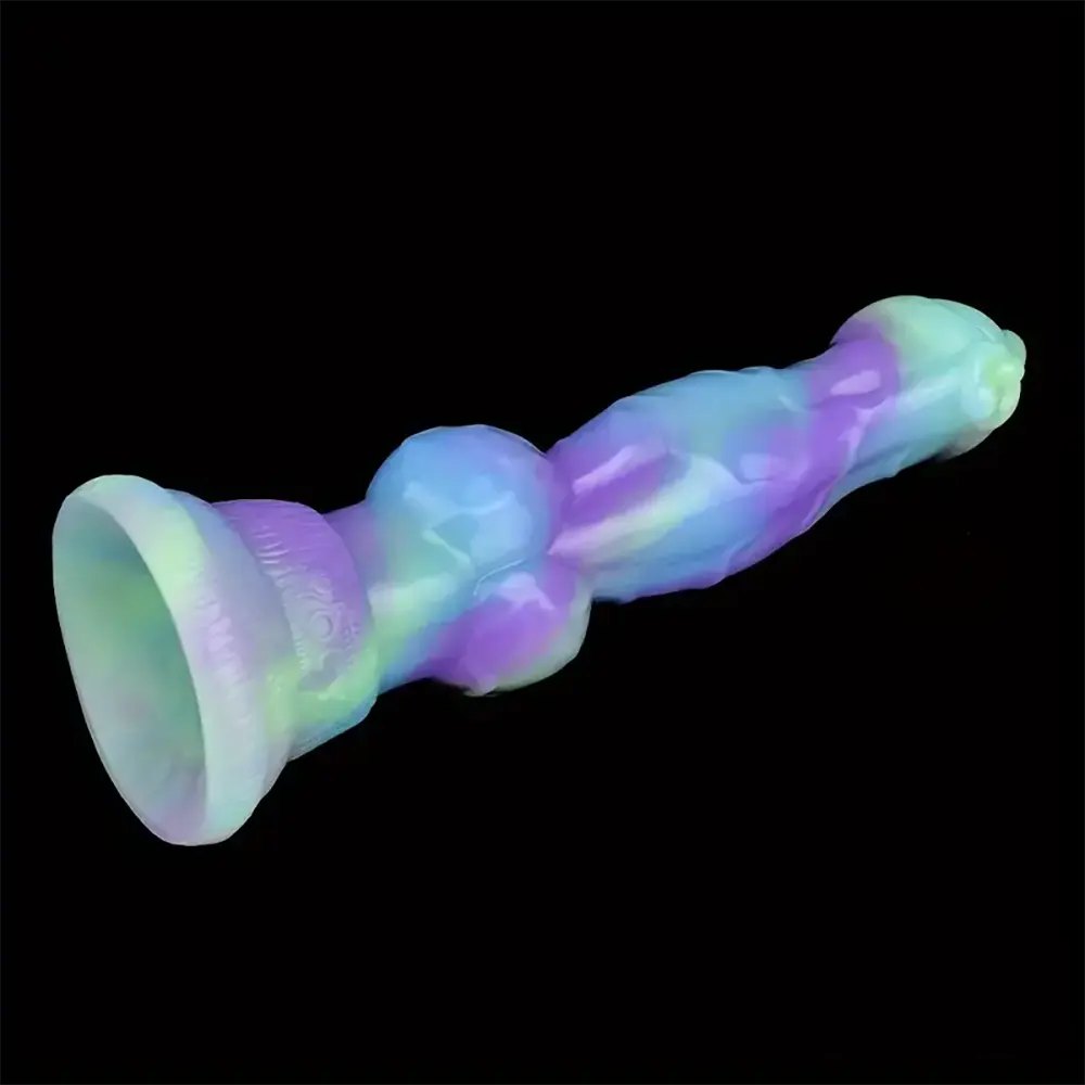 Multicolor silicone knot dildo, photo 4