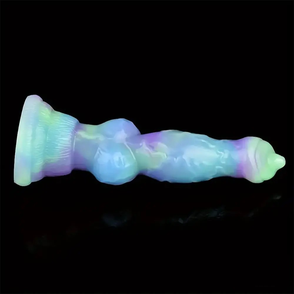 Multicolor silicone knot dildo, photo 5