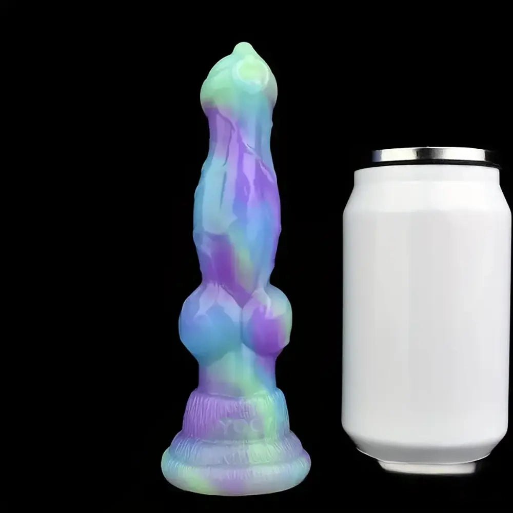 Multicolor silicone knot dildo, photo 7