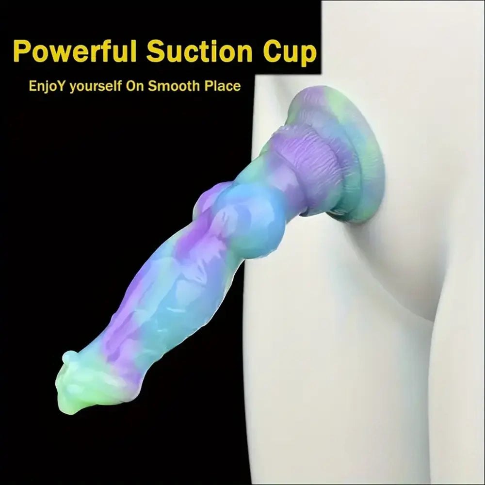 Multicolor silicone knot dildo, photo 8