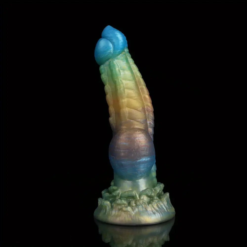 Multicolor knotted silicone animal dildo, photo 14