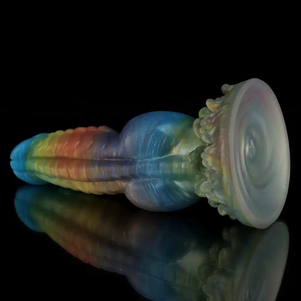 Multicolor knotted silicone animal dildo, photo 4
