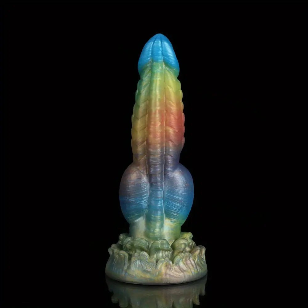 Multicolor knotted silicone animal dildo, photo 5