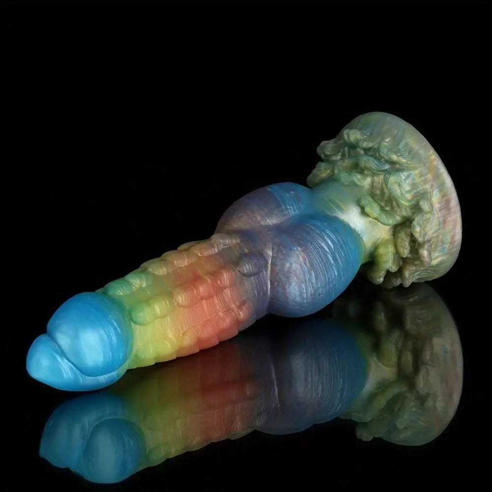 Multicolor knotted silicone animal dildo, photo 6