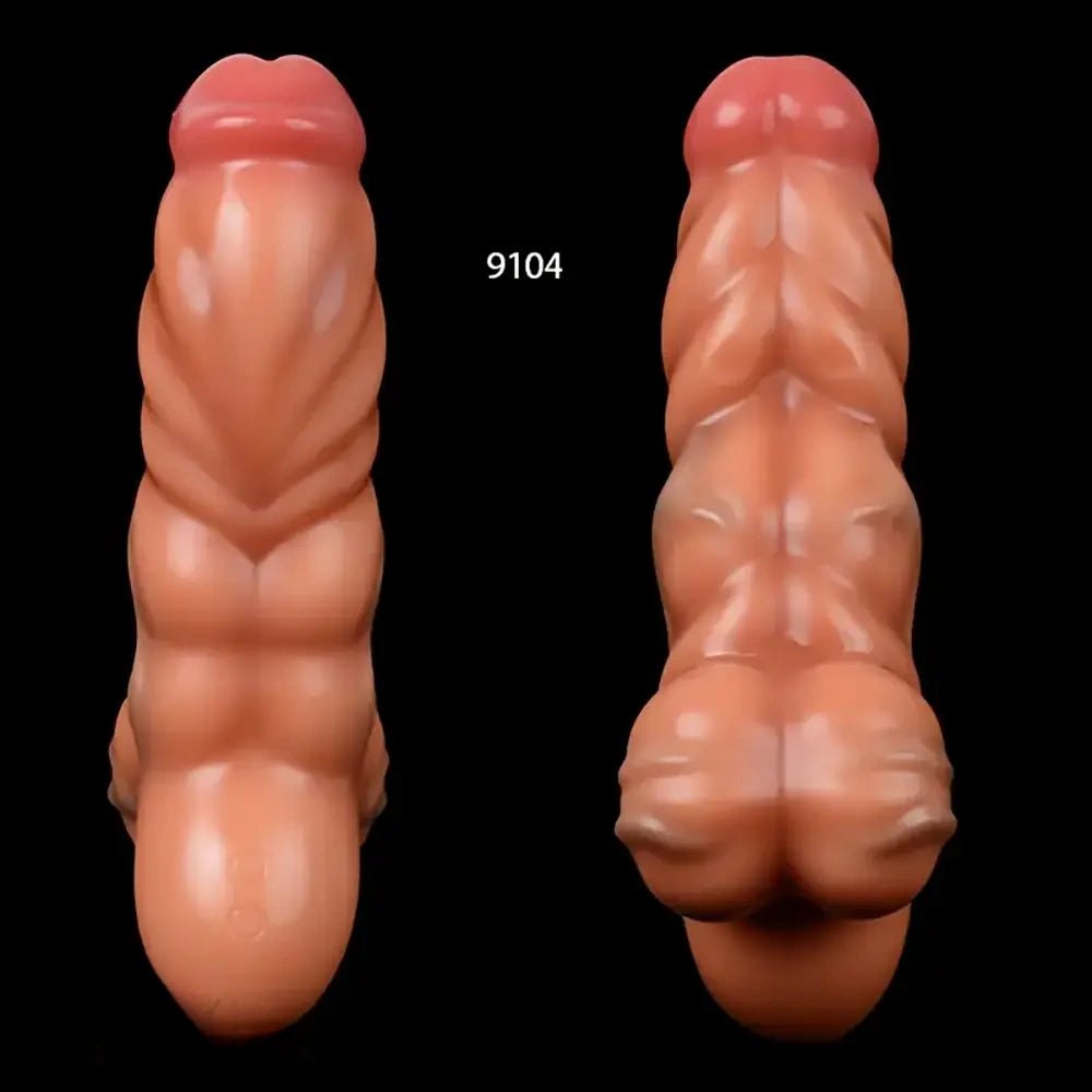 Flesh muscle line textured fantasy dildo, photo 10