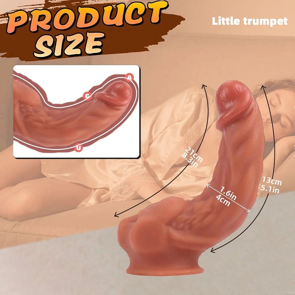 Flesh muscle texture suction cup dildo