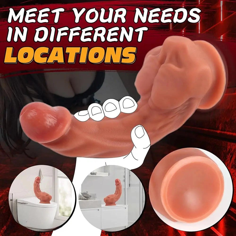 Muscle texture suction cup dildo, photo 6