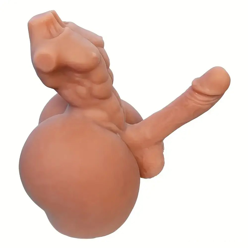Flesh-tone silicone male torso with dildo, photo 1