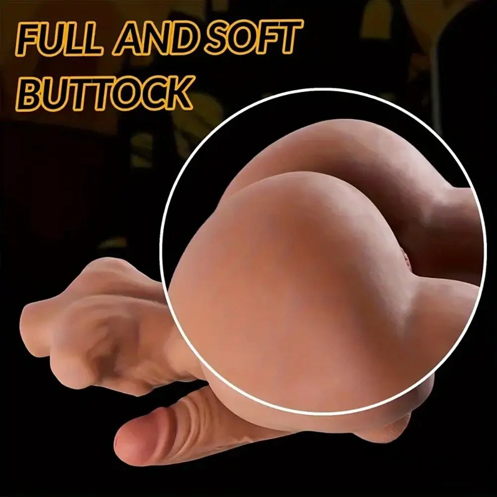 Flesh-tone silicone male torso with dildo, photo 4