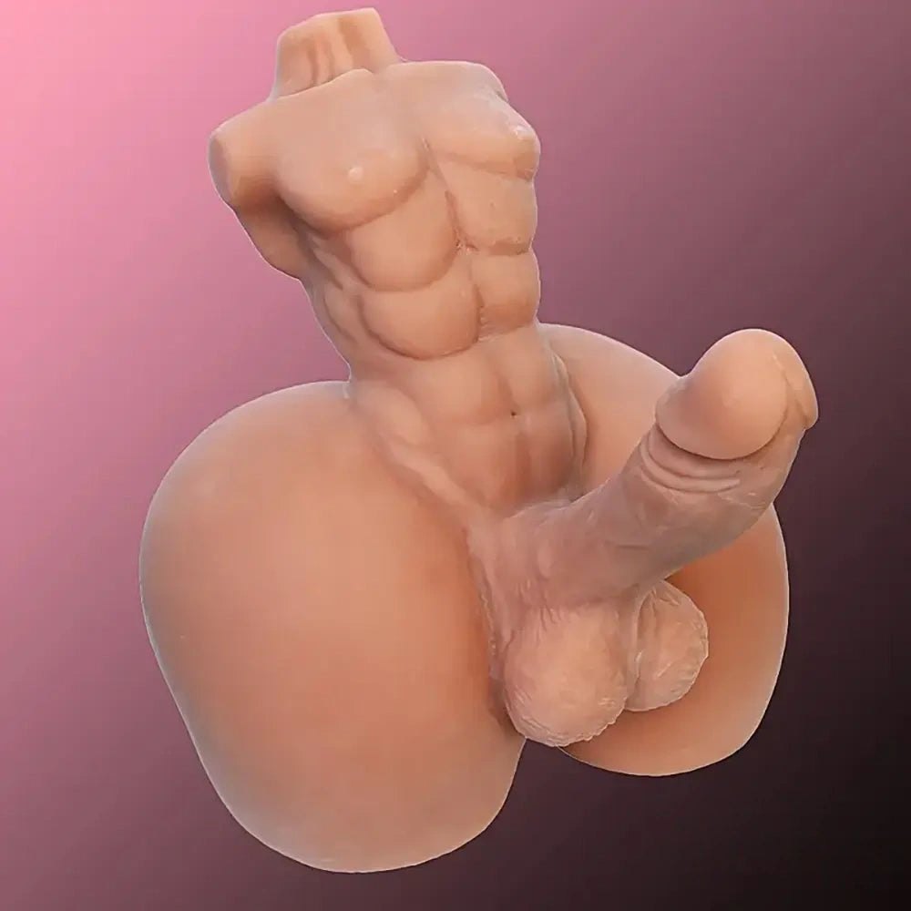 Flesh-tone silicone male torso with dildo, photo 5