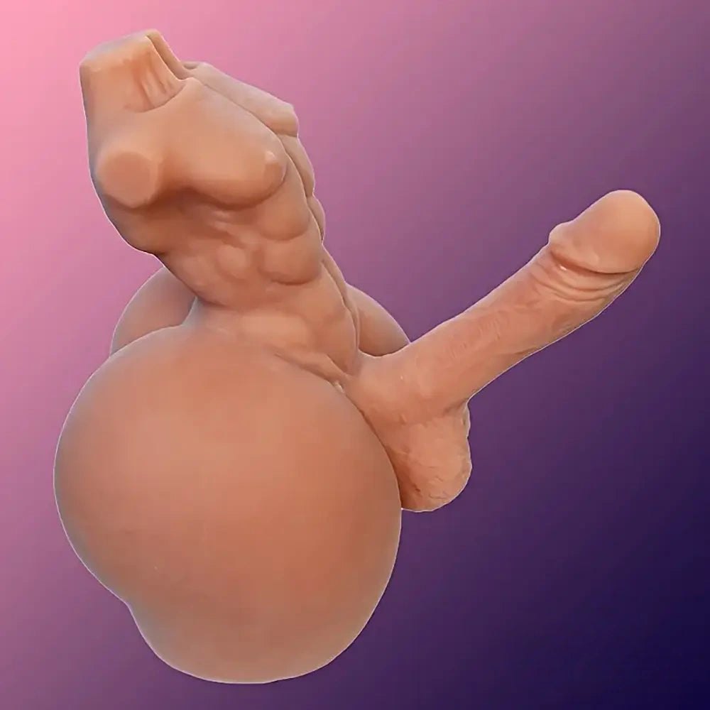 Flesh-tone silicone male torso with dildo, photo 7
