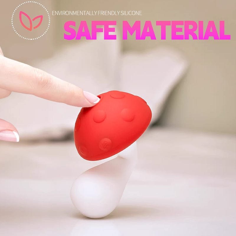 Mushroom-shaped silicone clit sucker with glowing dust cover, photo 4