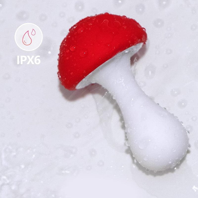 Mushroom-shaped silicone clit sucker with glowing dust cover, photo 6