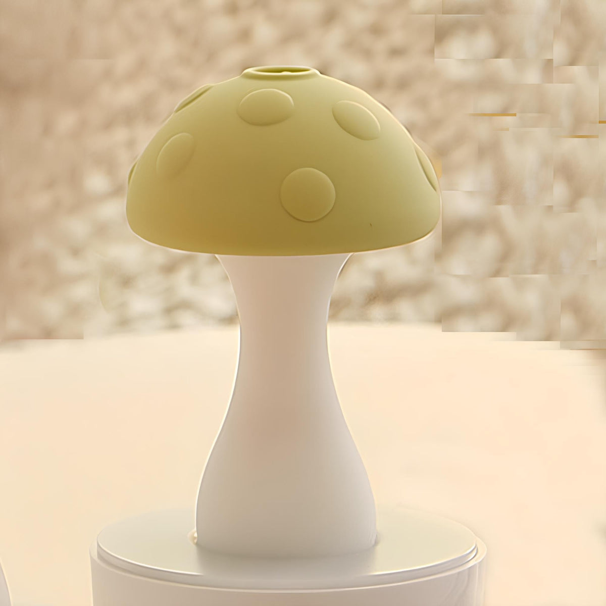 Mushroom-shaped silicone clit sucker with glowing dust cover, photo 8