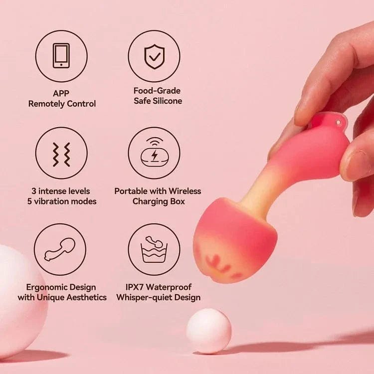 Pink mushroom head bullet vibrator, photo 8