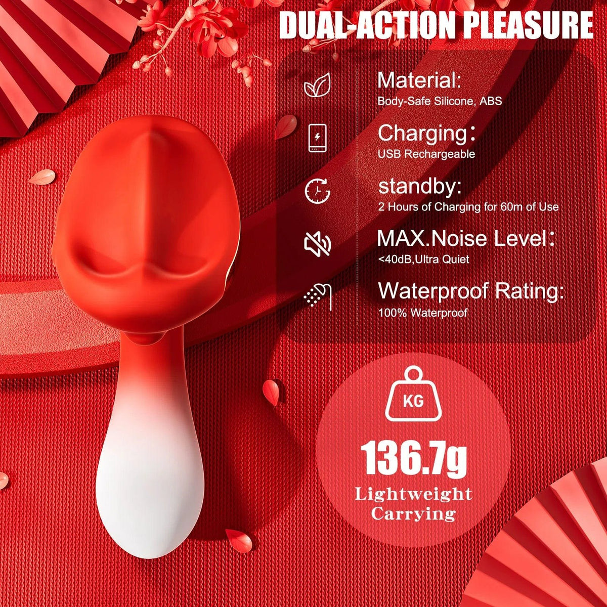 Mushroom-head silicone clitoral vibrator, photo 14