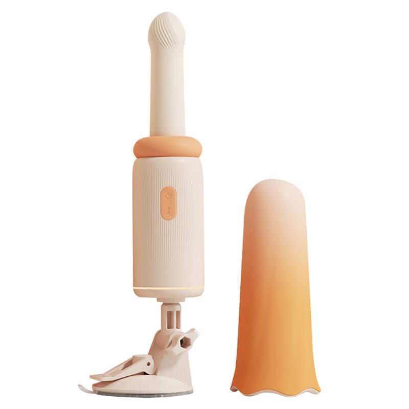 Gradient orange thrusting g-spot sex machine, photo 1