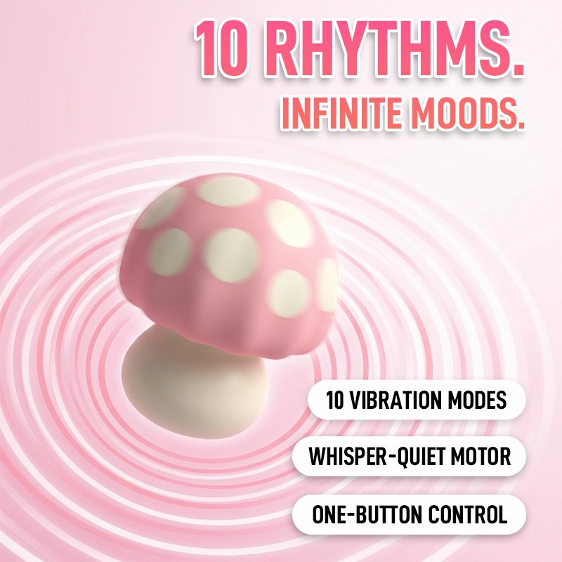 Pink and white mushroom clit vibrator, photo 3