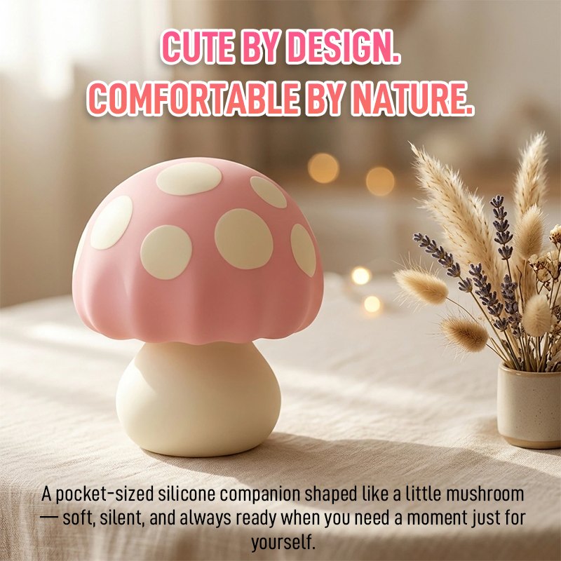 Pink and white mushroom clit vibrator, photo 5